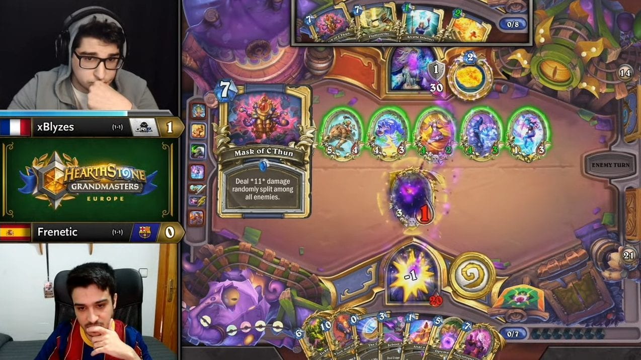 xBlyzes versus Frenetic at the Hearthstone Grandmasters Week 4 Day 1
