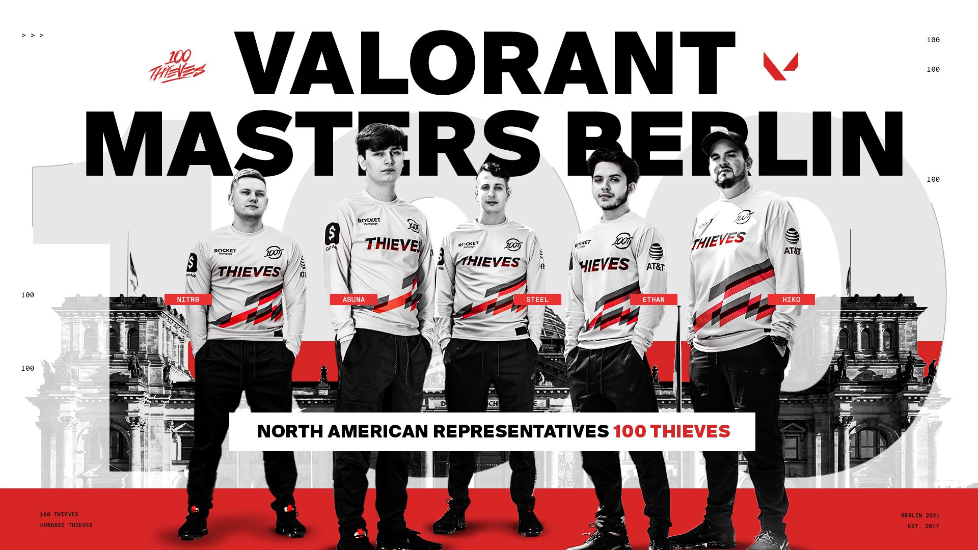 100 Thieves graphic for their Masters Berlin team
