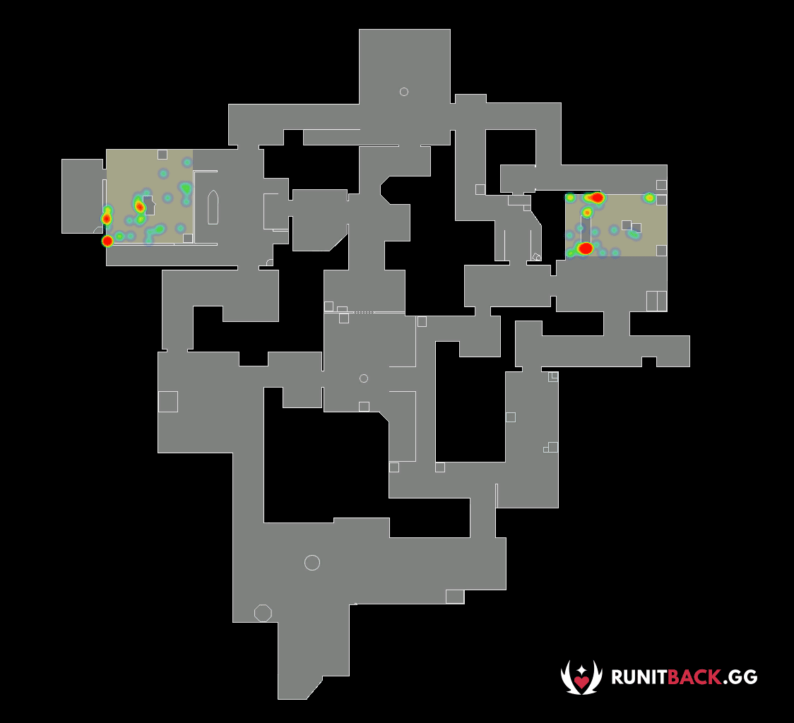 The most common plant sites on Ascent during VALORANT Stage 3 Masters Berlin | Credit to rib.gg