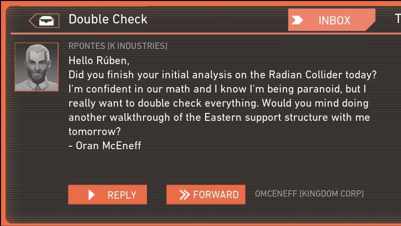 Narrtive element email in Fracture