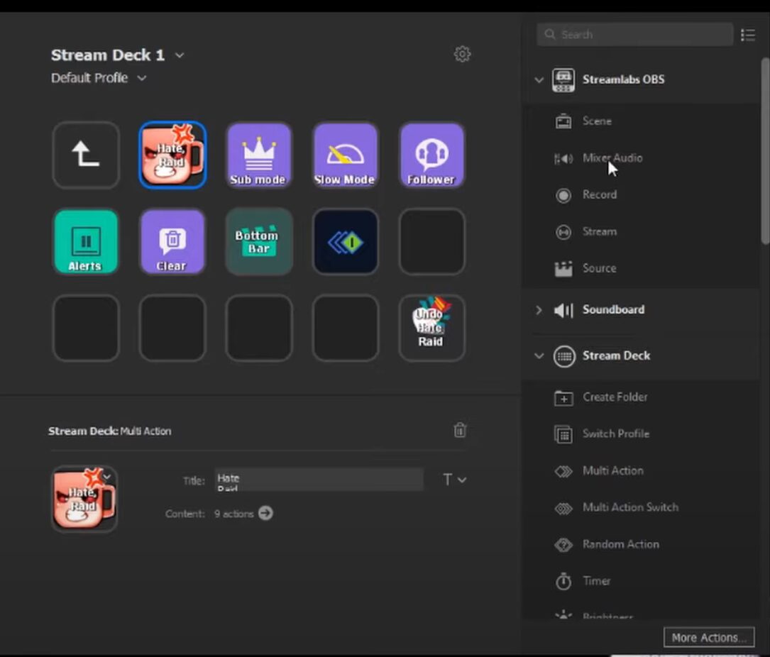 Screenshot of the Stream Deck button settings Stephneee_Plz made in her tutorial