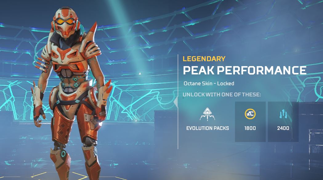 Screenshot of Octane's Peak Performance skin