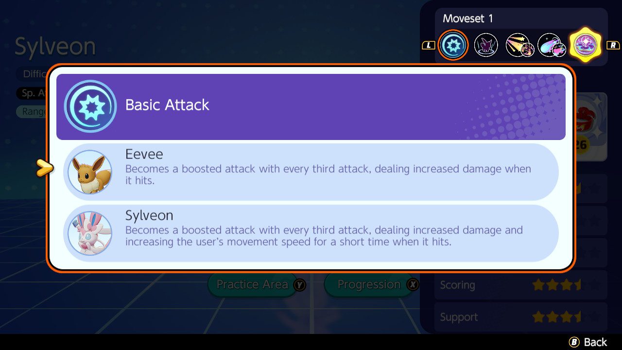 Sylveon's basic attack in Pokémon Unite