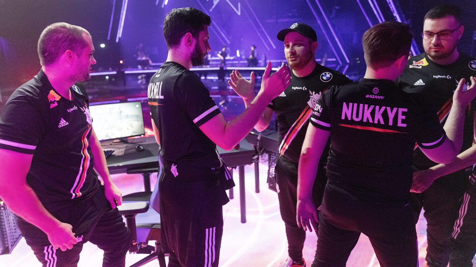 Neil "neilzinho" Finlay congratulates the team at Masters 3 Berlin | Photo by Colin Young-Wolff/Riot Games