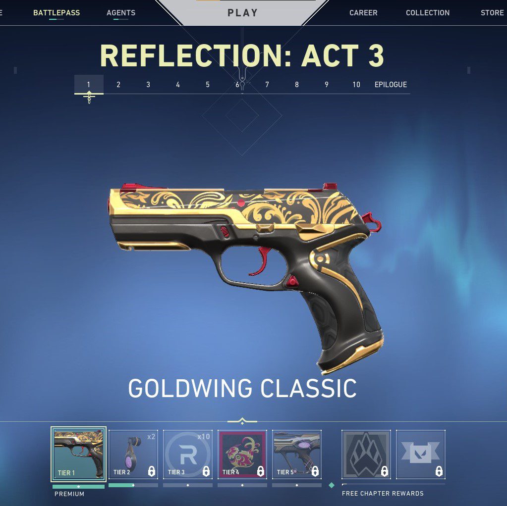 Classic pistole from VALORANT in new battle pass skin line