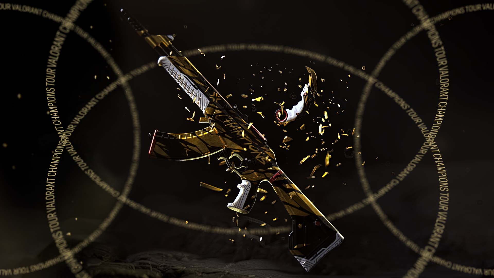 The VCT Champions Vandal and Karambit | Provided by Riot Games