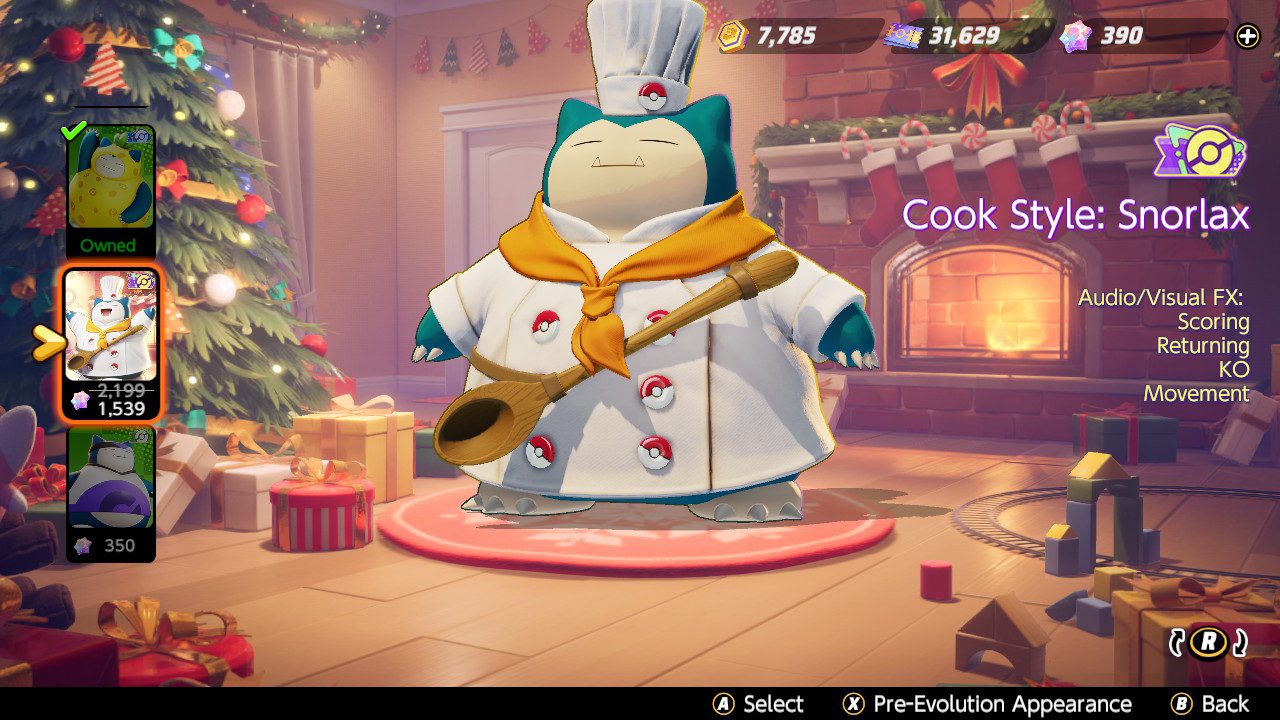 Cook Style Snorlax in Pokémon Unite