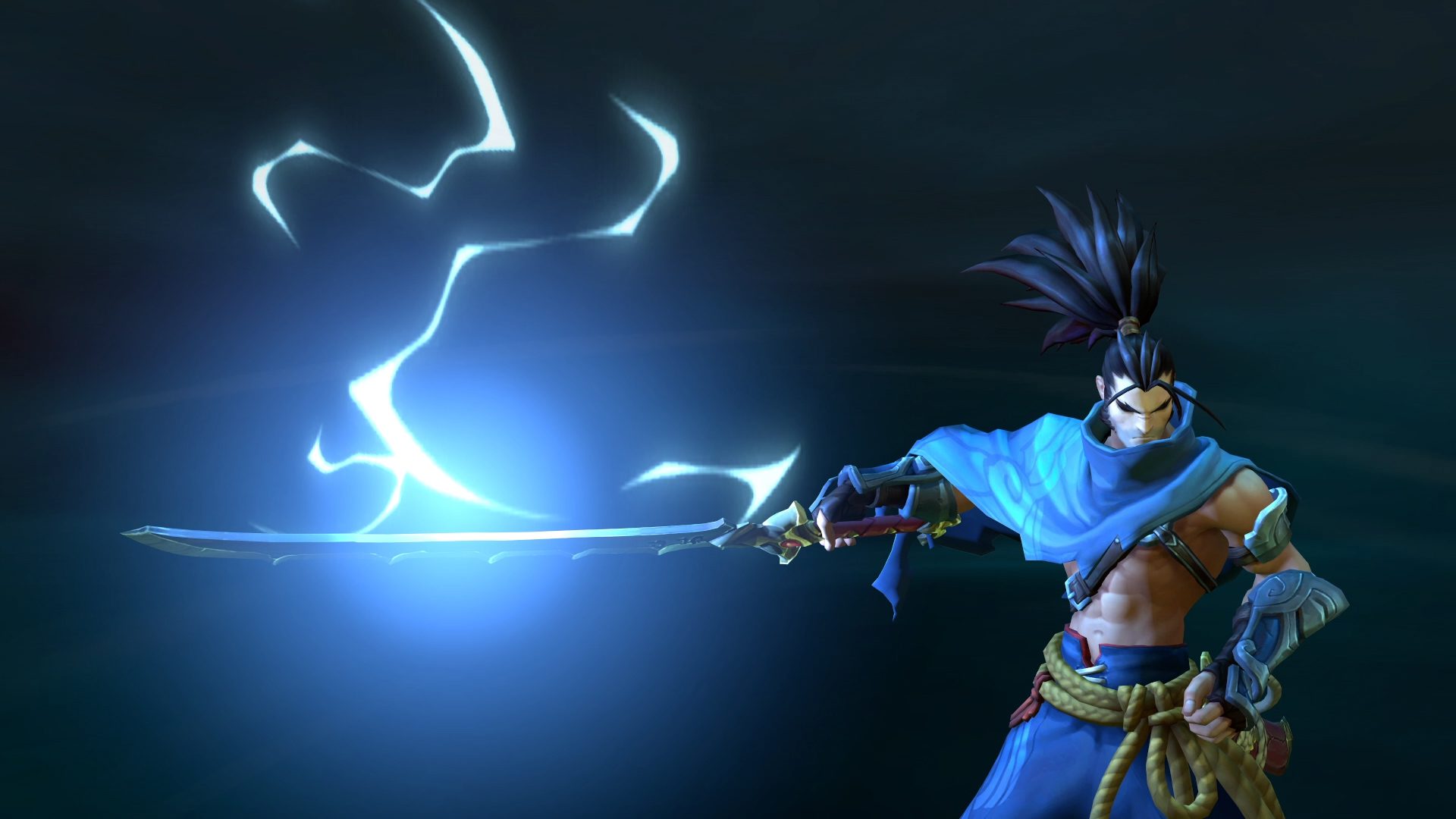 Yasuo using his ultimate ability in Ruined King