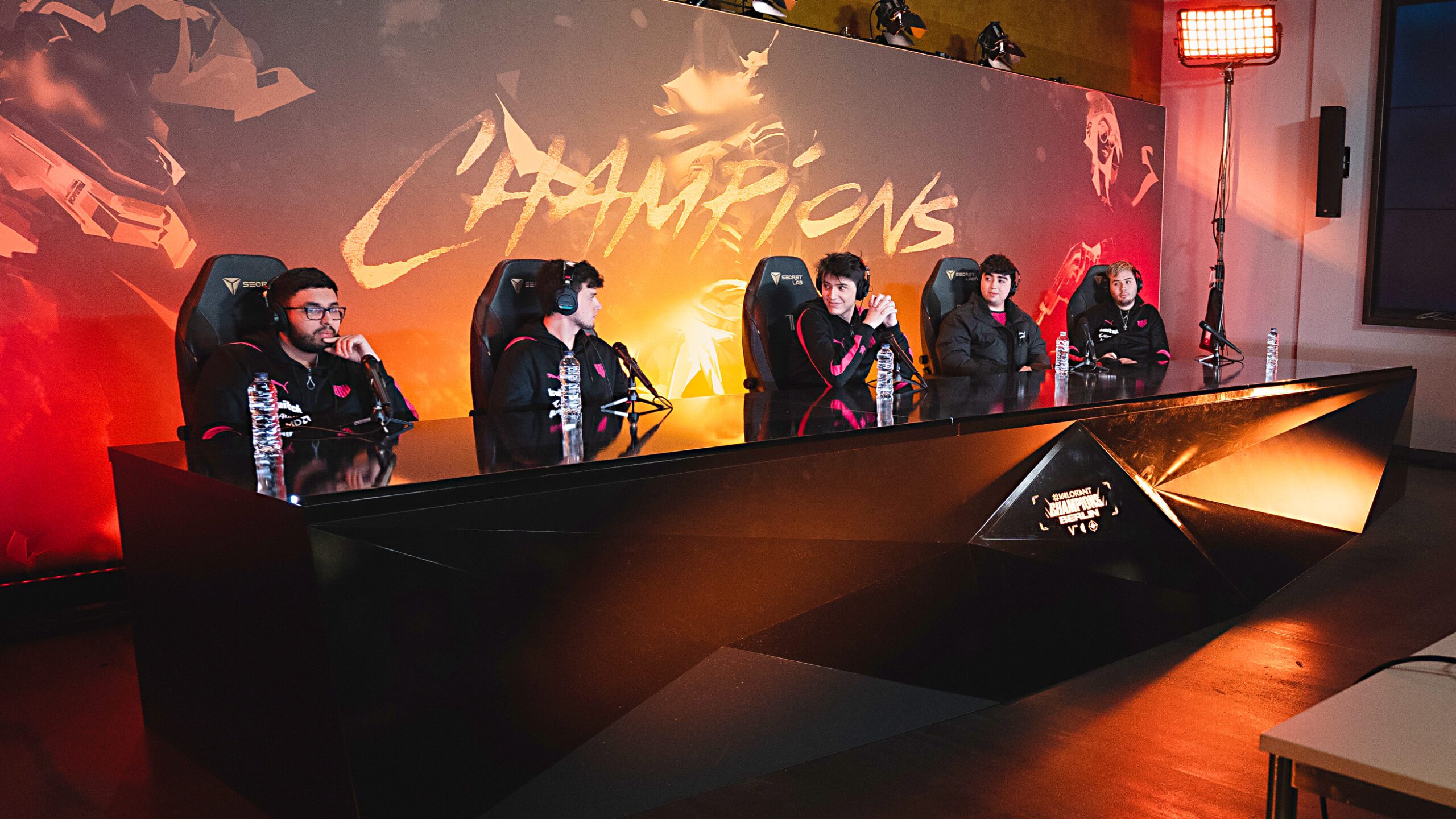 KRU Esports participates in the VALORANT Champions Press Conference at VALORANT Champions | Photo by Jianhua Chen/Riot Games
