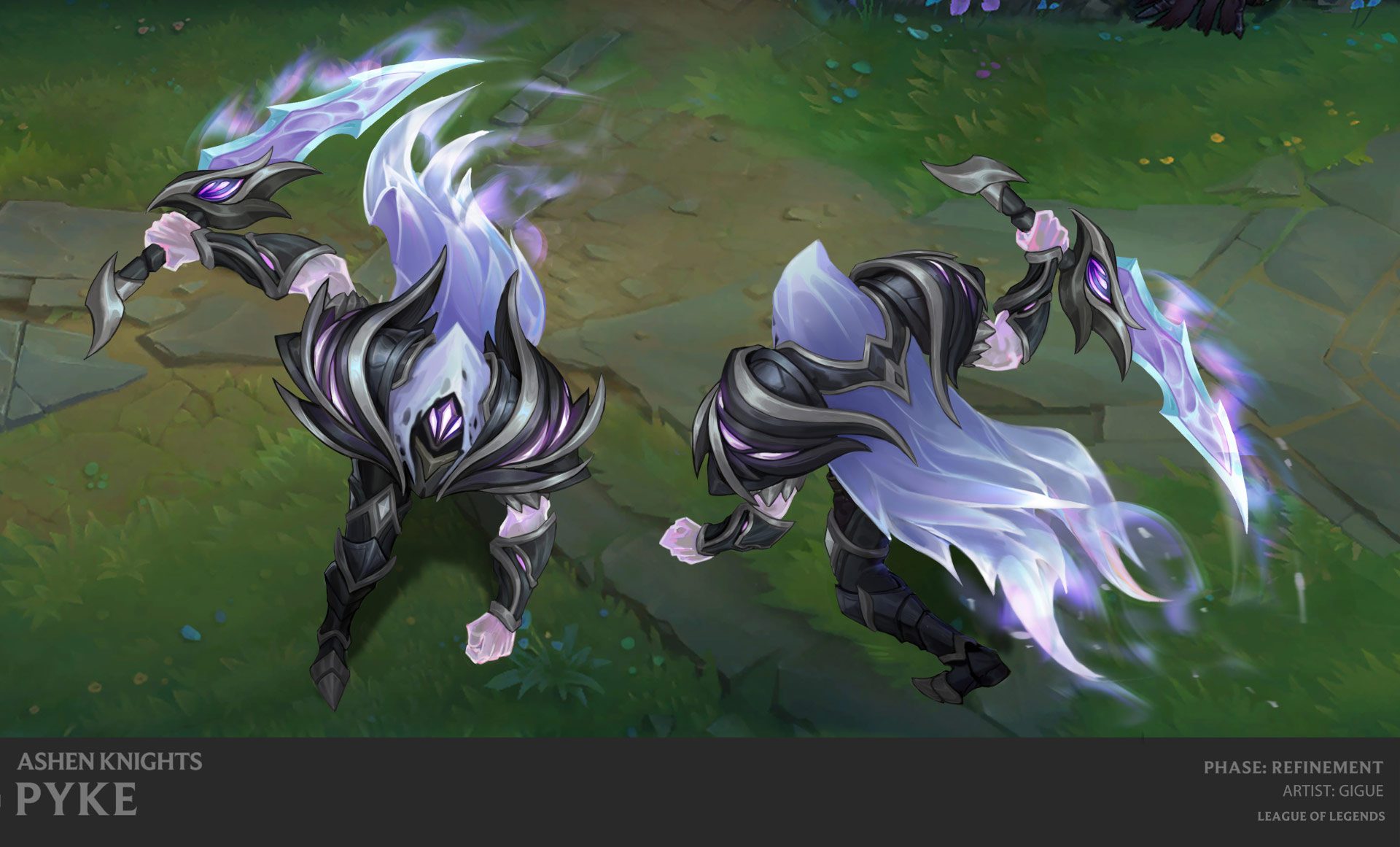 Screenshot of the Ashen Knights Pyke skin