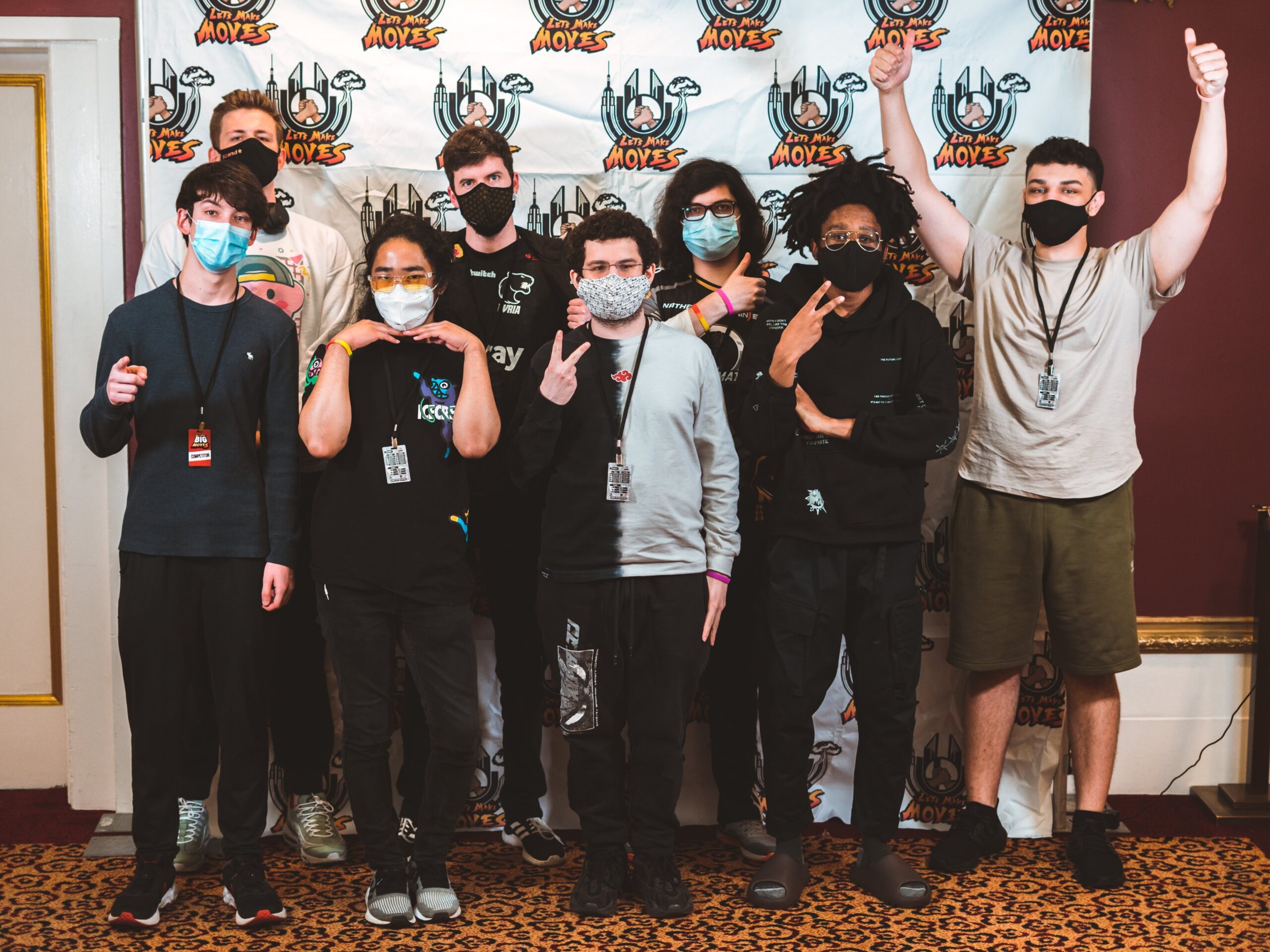 Quidd with the rest of the top eight players in Singles