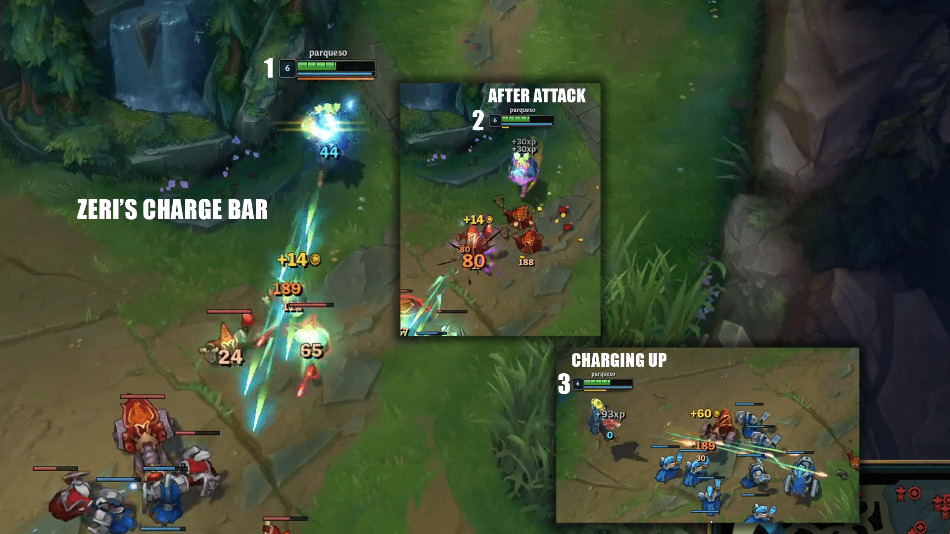 Zeri's Charge bar below her health