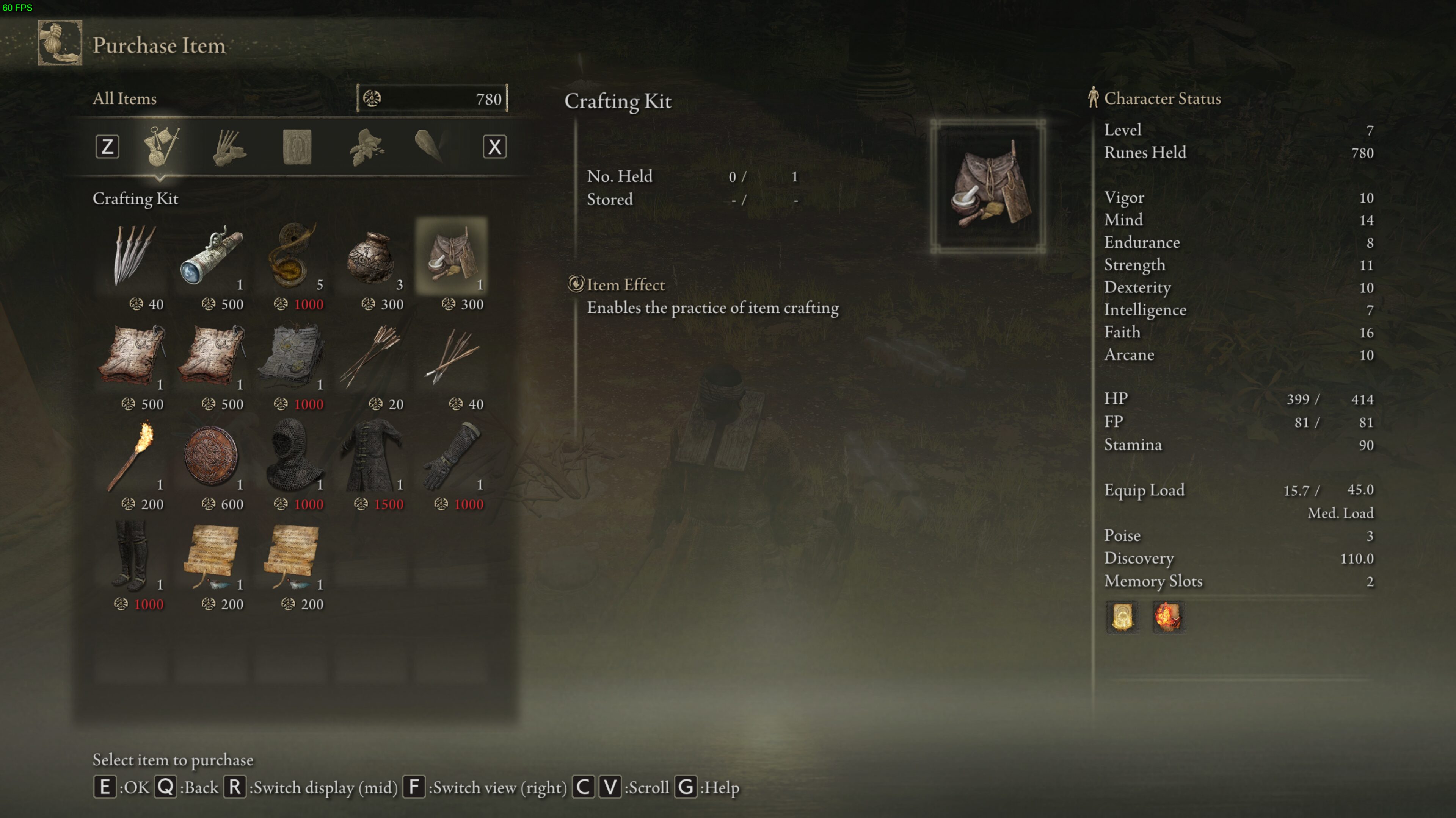 Elden Ring item crafting
