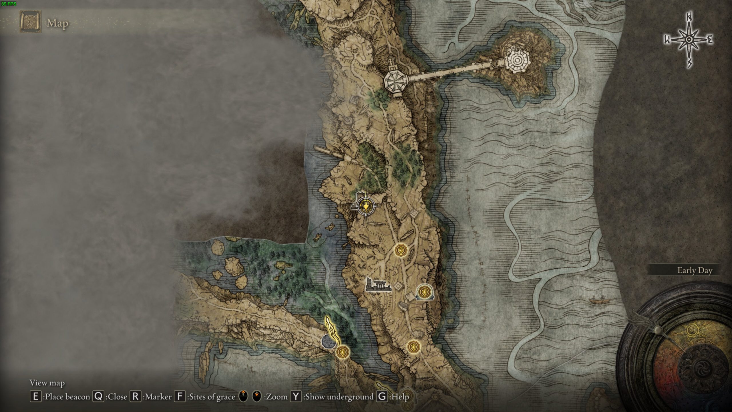 The location of the camp with the staff in Elden Ring