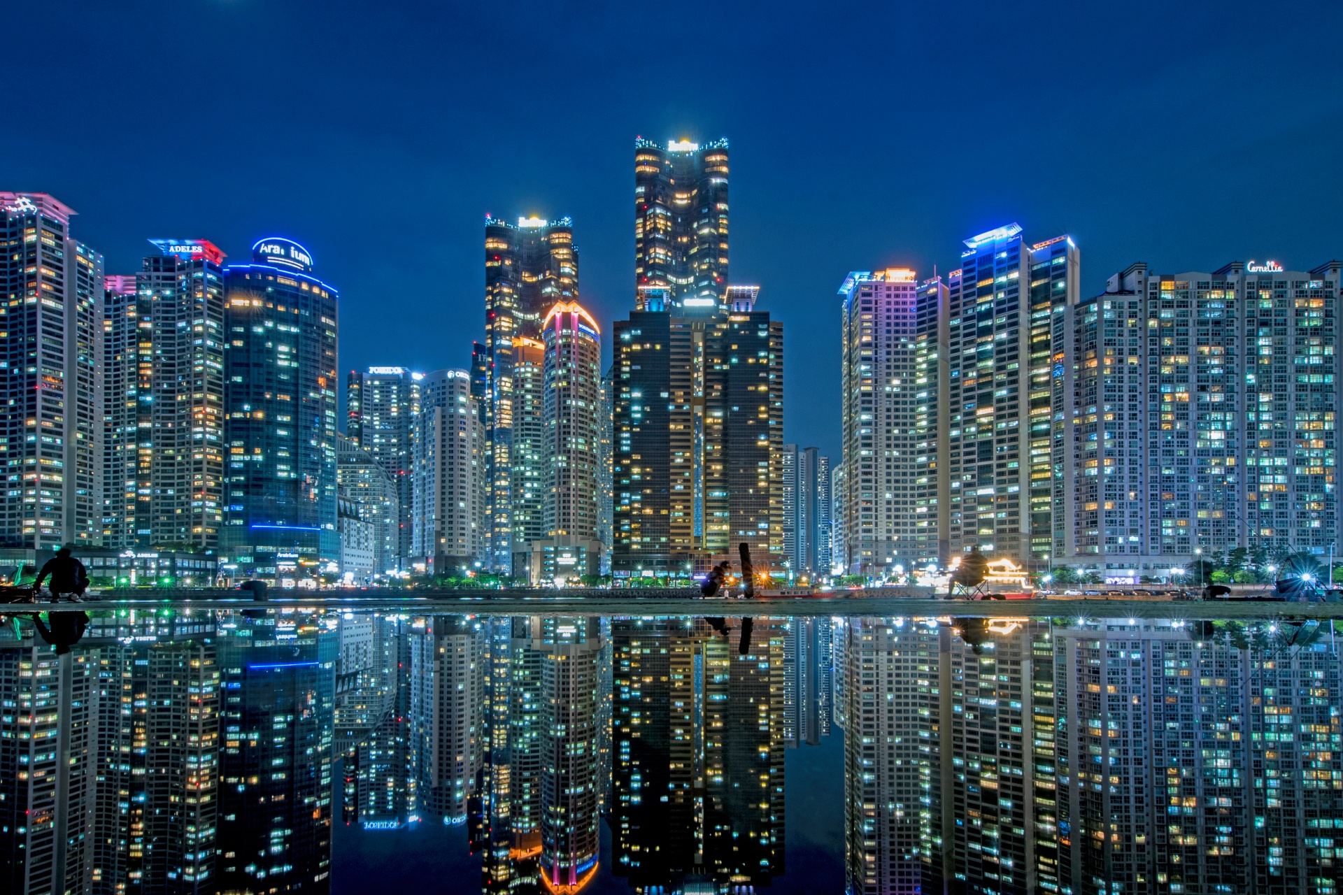 Busan, South Korea at night