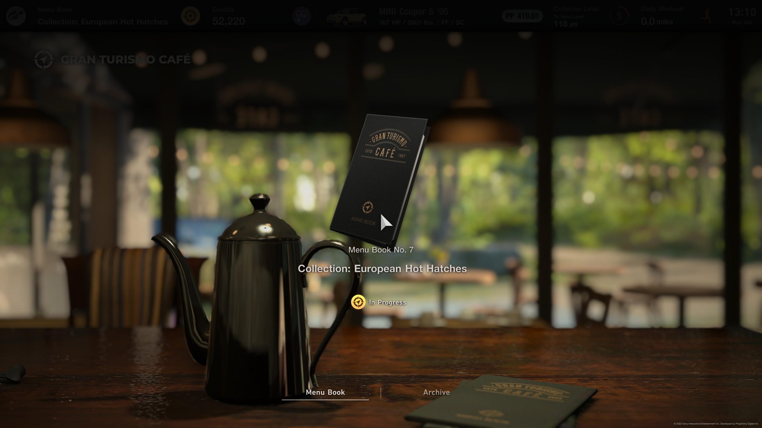 Gran Turismo 7 café