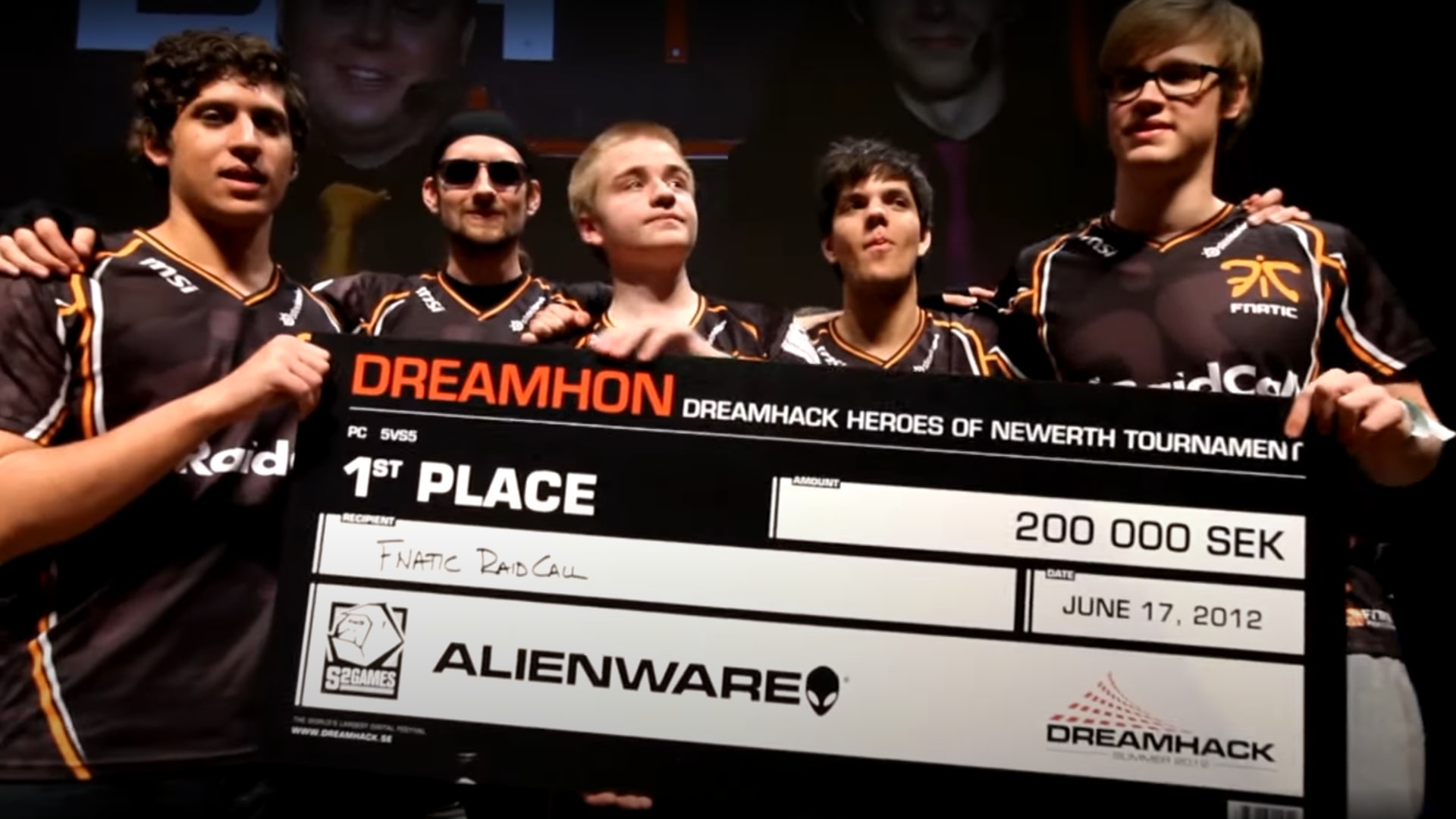 Fnatic's Heroes of Newerth team at Dreamhack