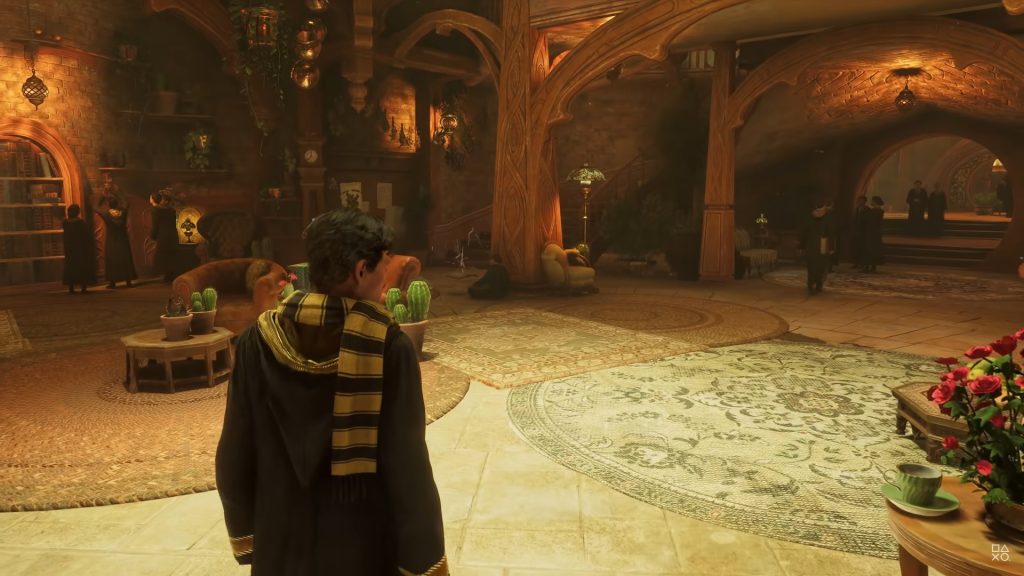 La sala común de Hufflepuff en Hogwarts Legacy