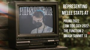 A graphic announcing Pipsqueak's participation in the Melee Stats Free Agent Showcase.