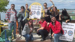 Game Workers Alliance members celebrate their successful unionization bid.