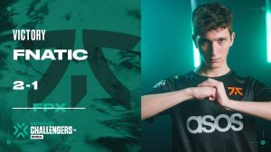 Fnatic defeat FPX 2-1 in first VCT Stage 2 Challengers match