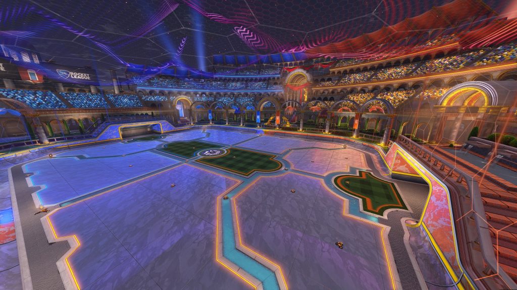 Rocket League Season 7 introduces the Gilded version of Utopia Coliseum