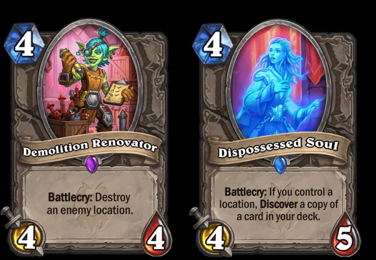 Demolition Renovator and Dispossessed Soul cards.