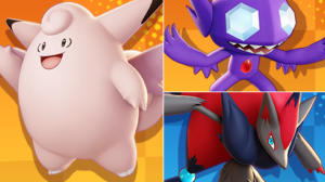 Clefable, Zoroark and Sableye in Pokémon UNITE.