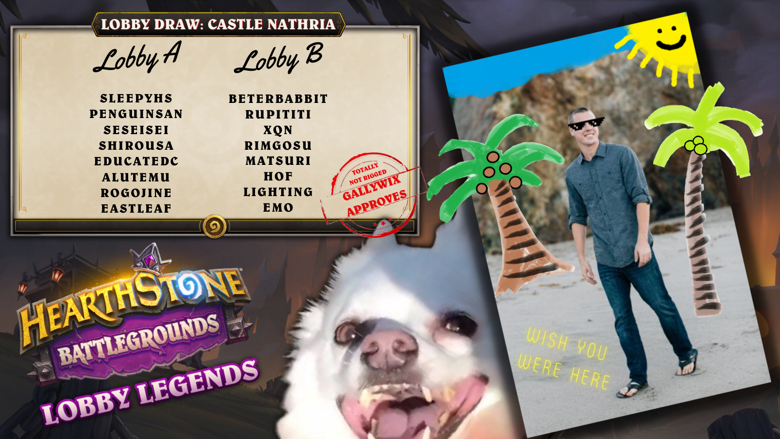 Hearthstone Battlegrounds Lobby Legends Castle Nathria players